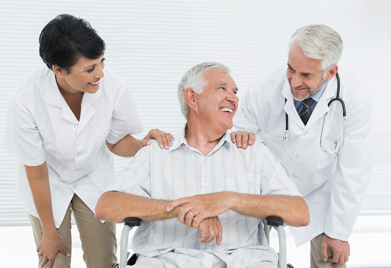 A Moyo carer spending time with an older adult